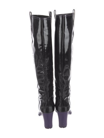 Yves Saint Laurent Patent Leather Riding Boots