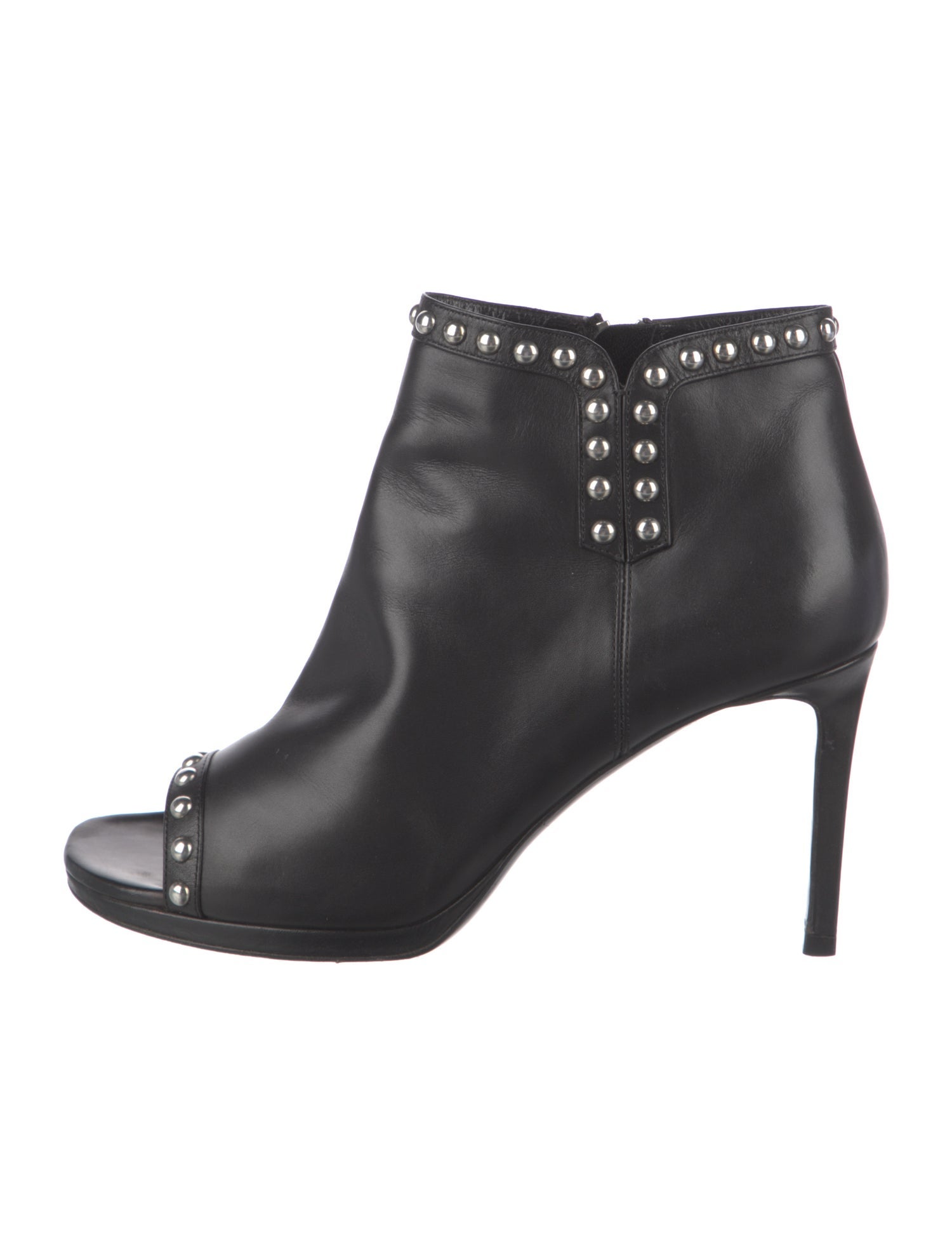Saint Laurent Leather Studded Accents T-Strap Pumps