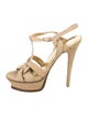 Yves Saint Laurent Suede T-Strap Sandals