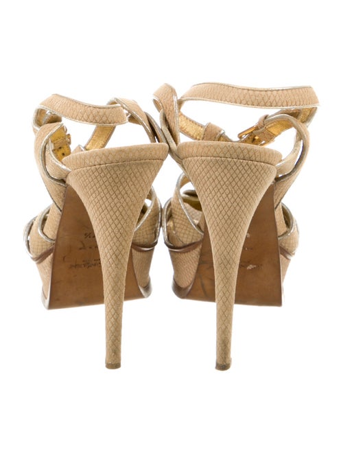 Yves Saint Laurent Suede T-Strap Sandals