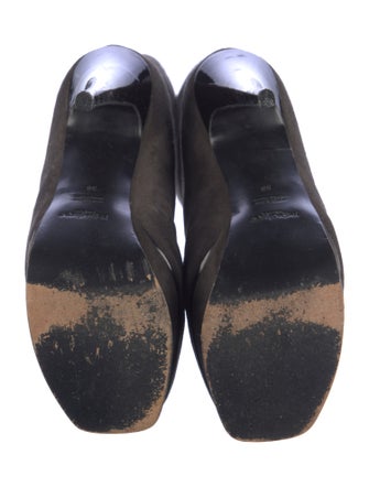 Yves Saint Laurent Suede Lasercut Accents Boots