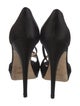 Yves Saint Laurent Rive Gauche Satin Cutout Accent D'Orsay Pumps