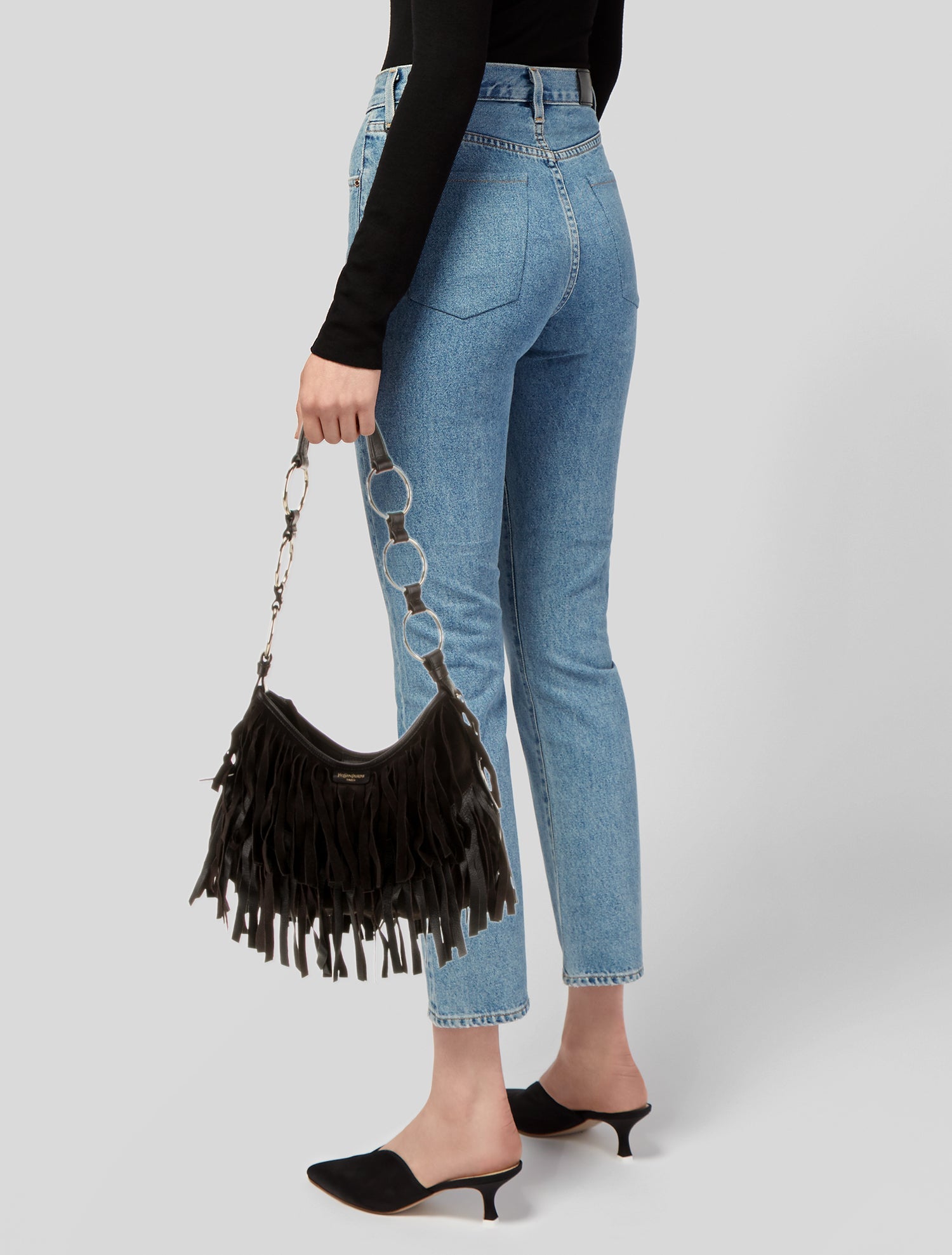 Yves Saint Laurent Rive Gauche Suede Shoulder Bag