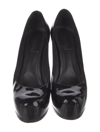 Yves Saint Laurent Rive Gauche Patent Leather Pumps
