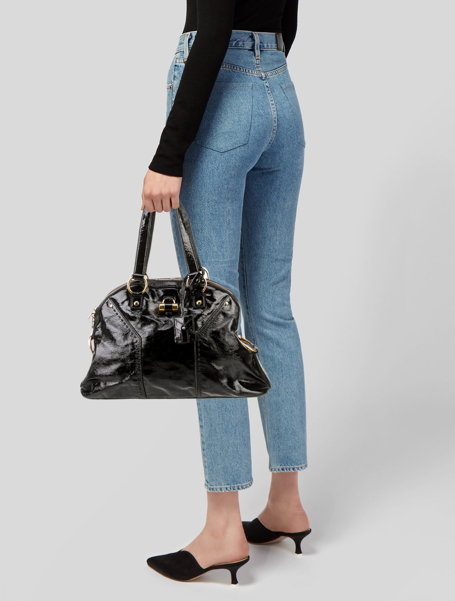 Yves Saint Laurent Rive Gauche Patent Leather Saint Laurent Muse