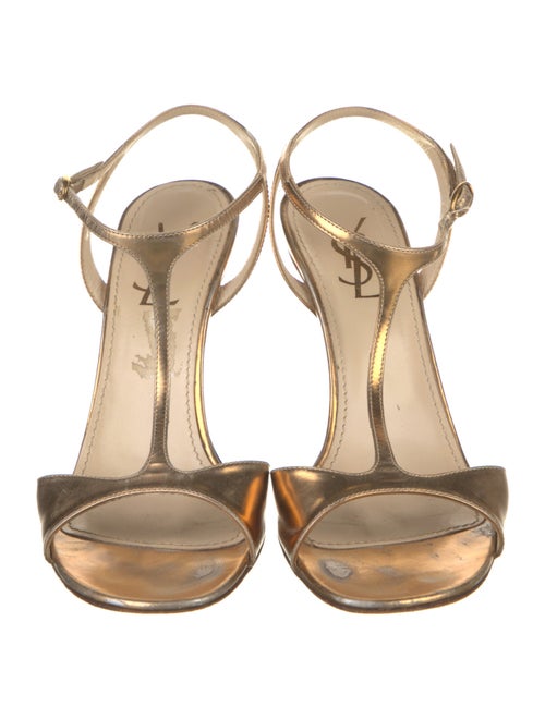 Yves Saint Laurent Leather T-Strap Sandals
