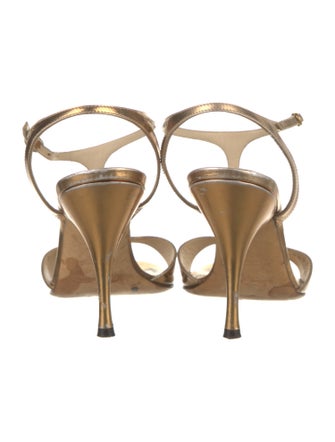 Yves Saint Laurent Leather T-Strap Sandals