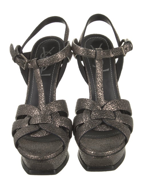 Yves Saint Laurent size 35.5 Leather T-Strap Sandals