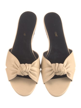 Saint Laurent Leather Slides