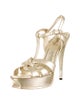 Yves Saint Laurent Metallic Tribute Sandals