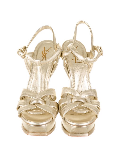Yves Saint Laurent Metallic Tribute Sandals