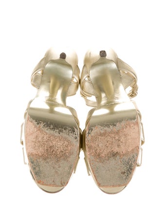 Yves Saint Laurent Metallic Tribute Sandals