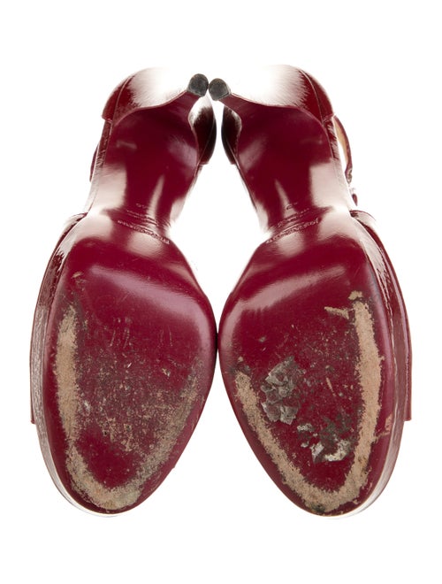 Yves Saint Laurent Rive Gauche Patent Leather Sandals