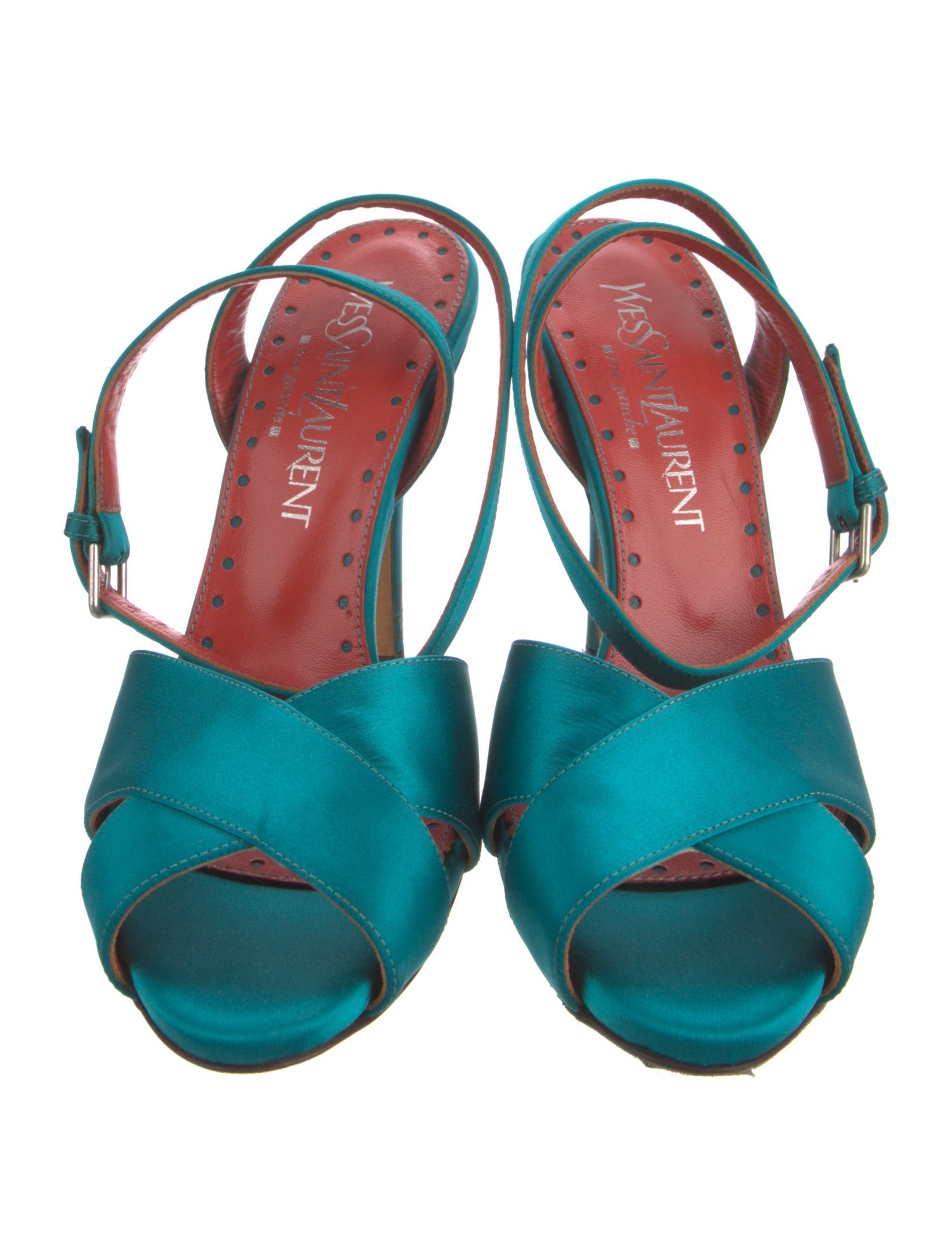 Yves Saint Laurent Satin Slingback Sandals
