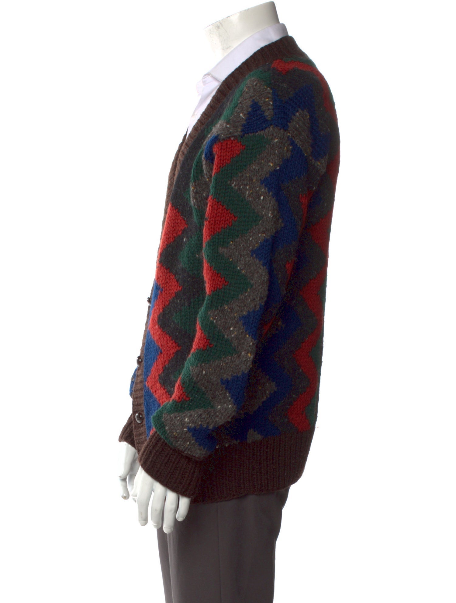 Yves Saint Laurent Wool Striped Cardigan