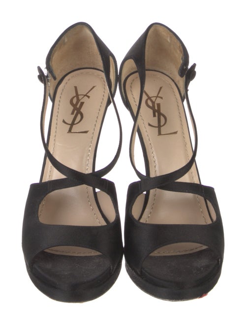 Yves Saint Laurent Rive Gauche Satin Sandals