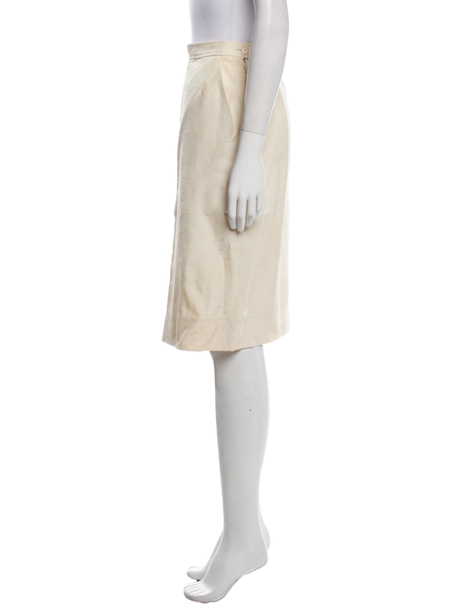 Yves Saint Laurent Silk Knee-Length Skirt