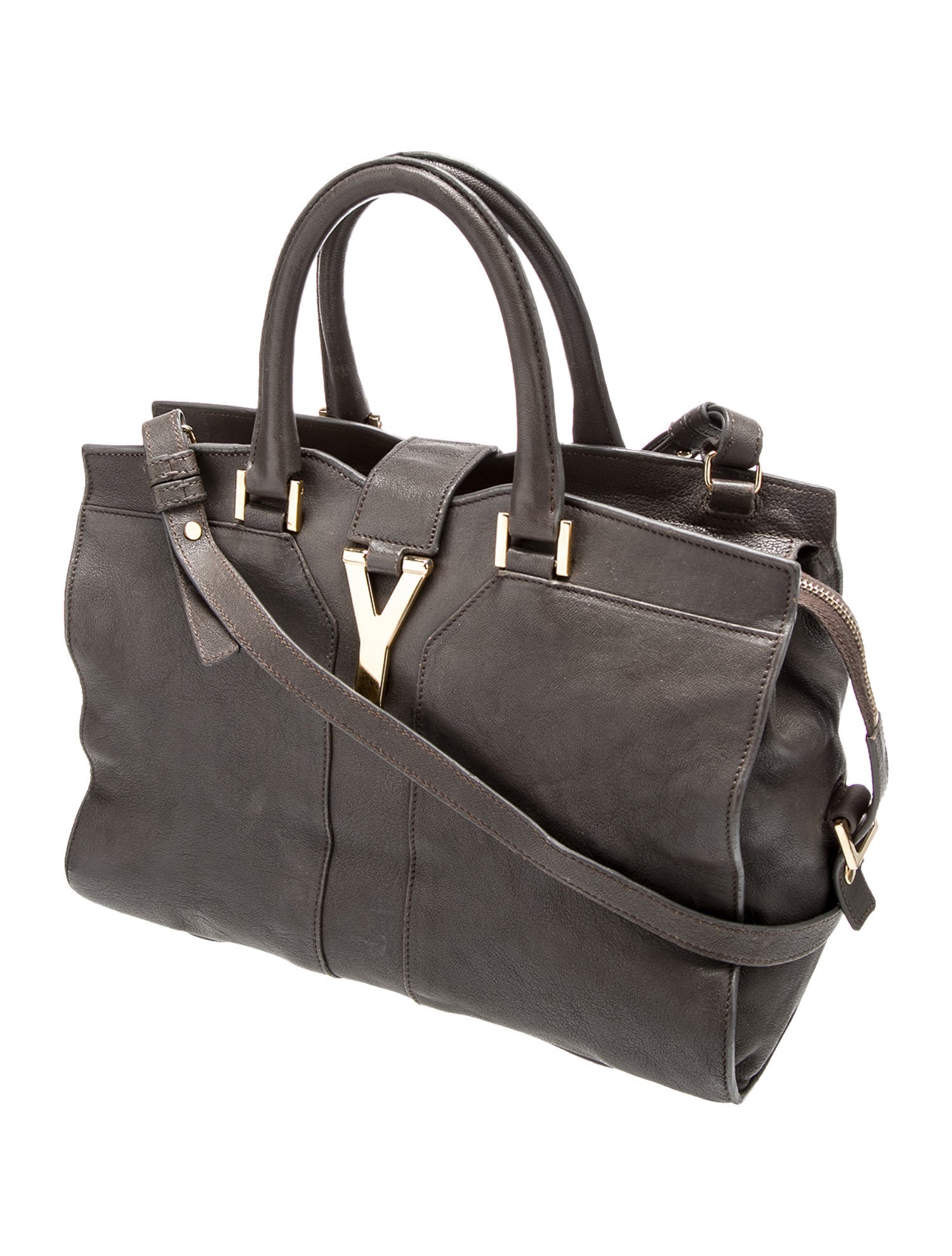 Yves Saint Laurent Leather Cabas Chyc Tote Small
