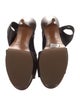 Yves Saint Laurent Leather Cutout Accent T-Strap Sandals