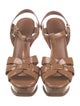 Yves Saint Laurent Patent Leather T-Strap Sandals