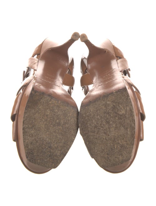 Yves Saint Laurent Patent Leather T-Strap Sandals