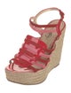 Yves Saint Laurent Patent Leather Braided Accents Espadrilles