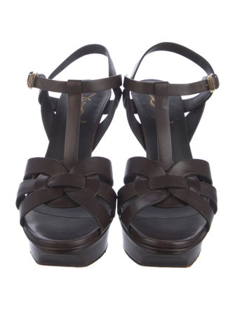 Yves Saint Laurent Leather T-Strap Sandals