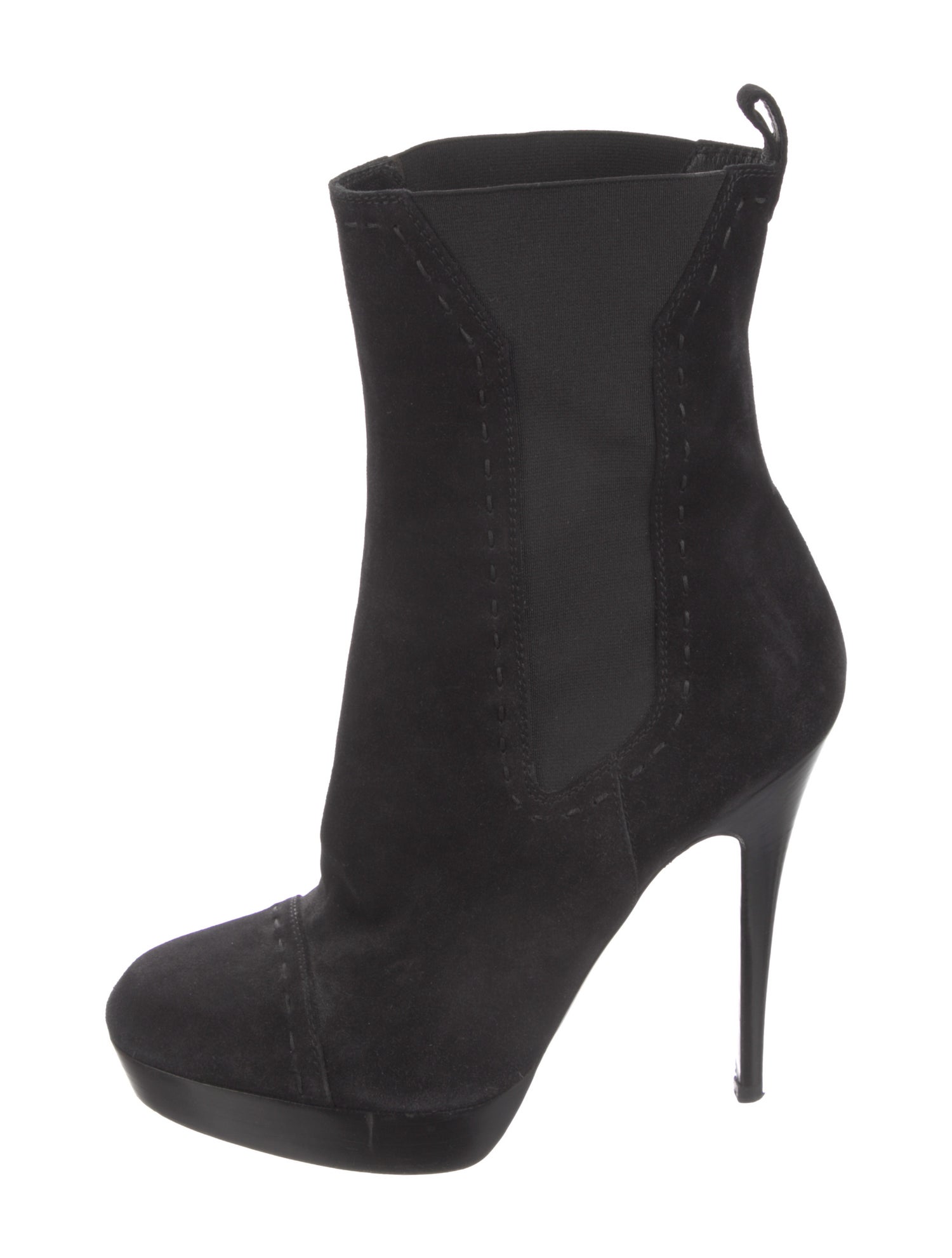 Yves Saint Laurent Rive Gauche Suede Sock Boots