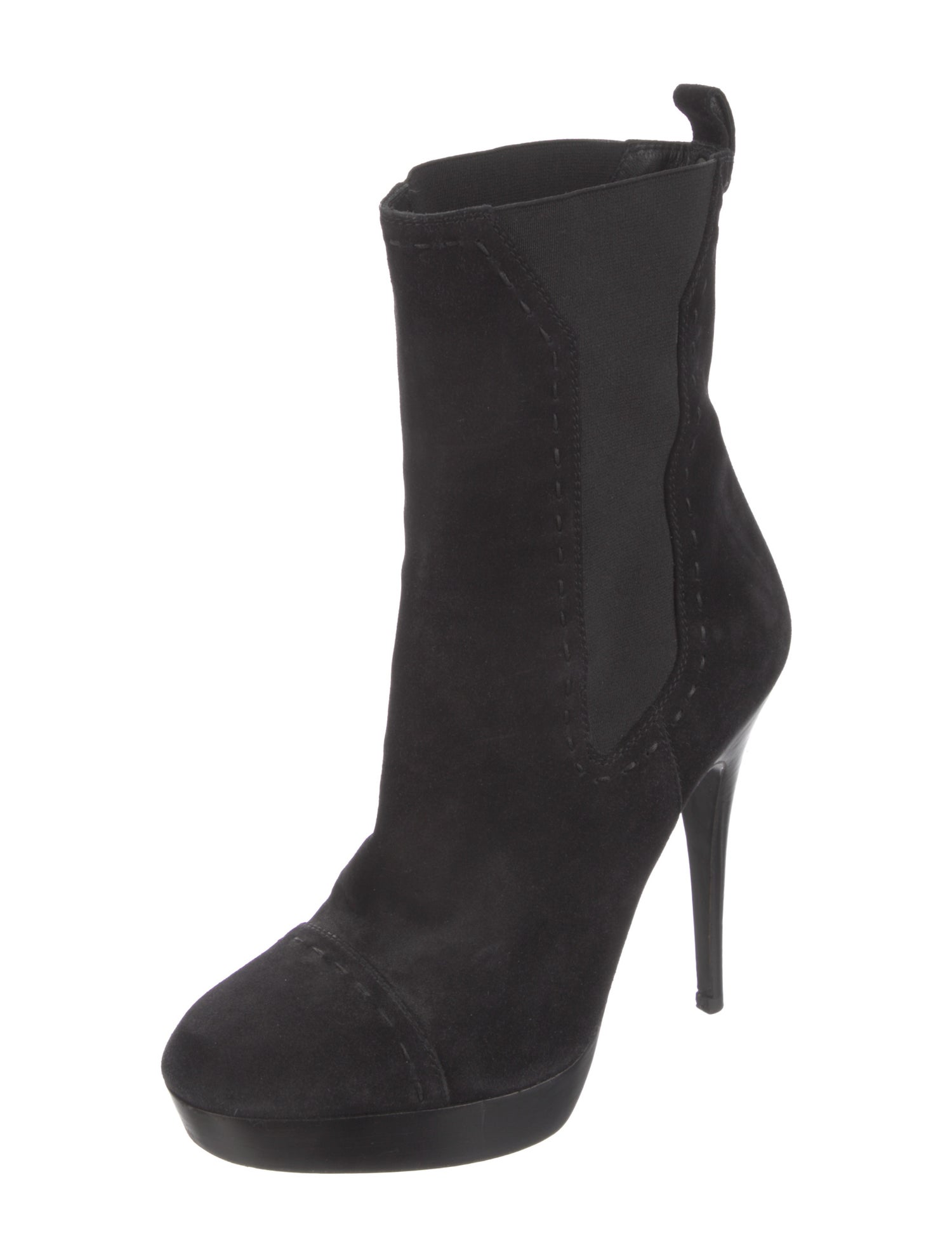 Yves Saint Laurent Rive Gauche Suede Sock Boots