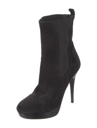 Yves Saint Laurent Rive Gauche Suede Sock Boots