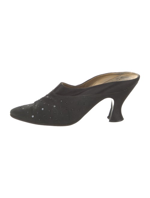 Yves Saint Laurent Satin Sequin Embellishments Mules