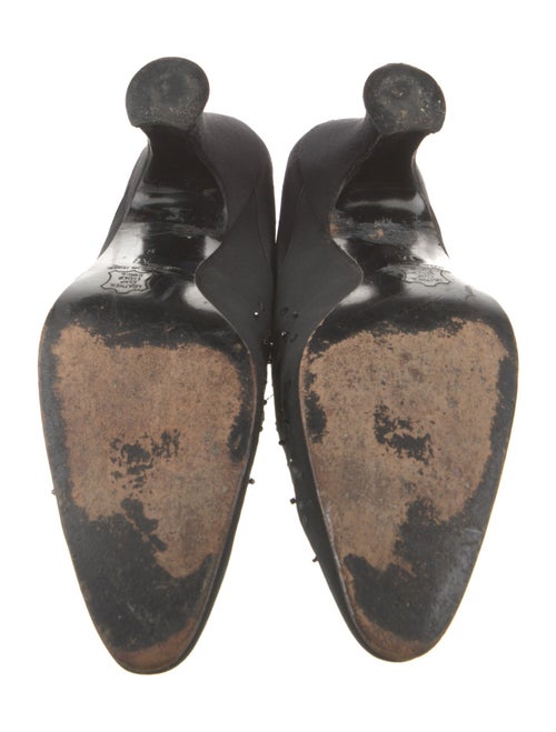 Yves Saint Laurent Satin Sequin Embellishments Mules