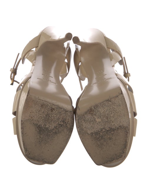 Saint Laurent Patent Leather T-Strap Sandals