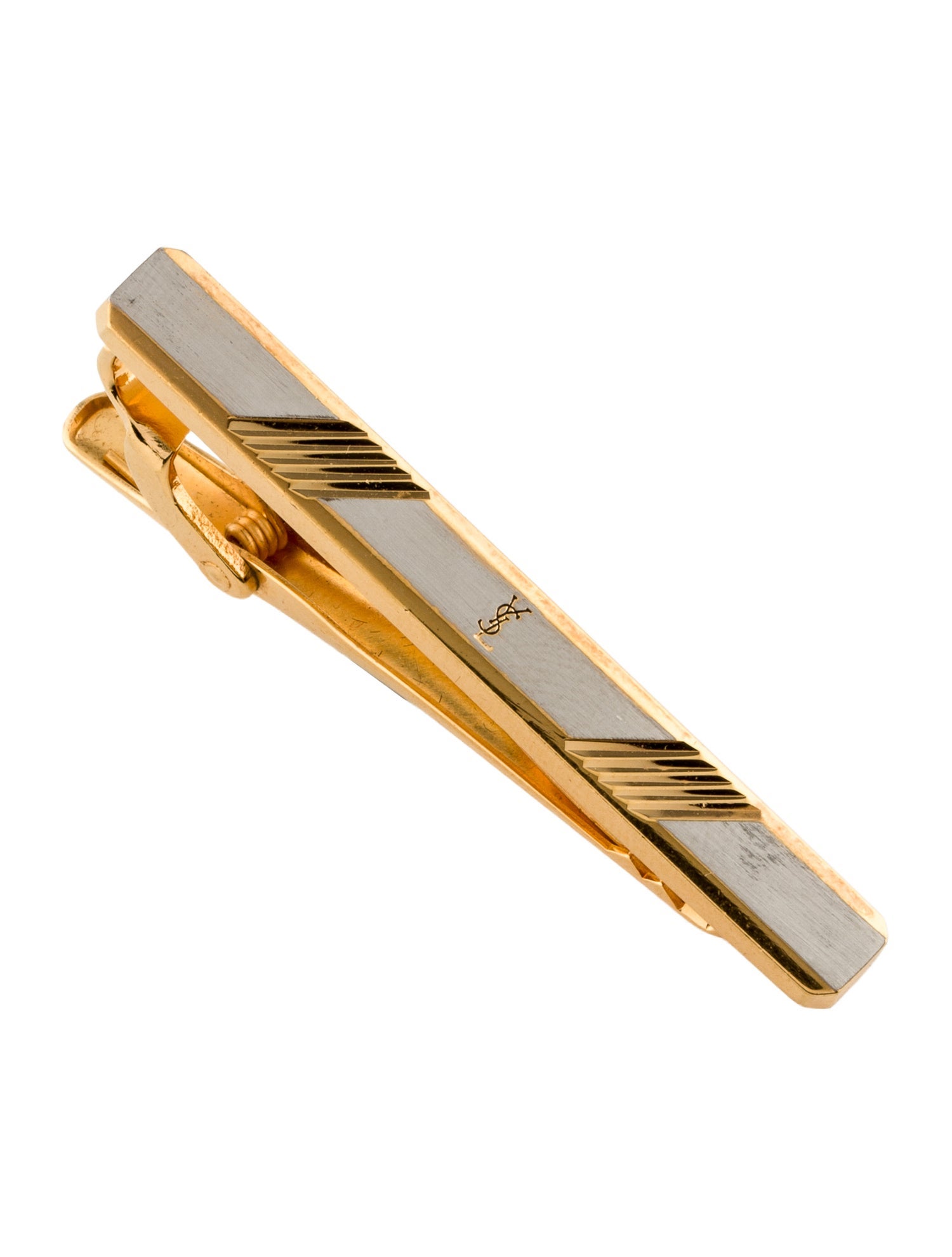 Yves Saint Laurent Vintage Two-Tone Tie Clip