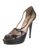 Yves Saint Laurent Patent Leather Slingback Sandals