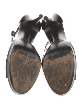 Yves Saint Laurent Patent Leather Slingback Sandals