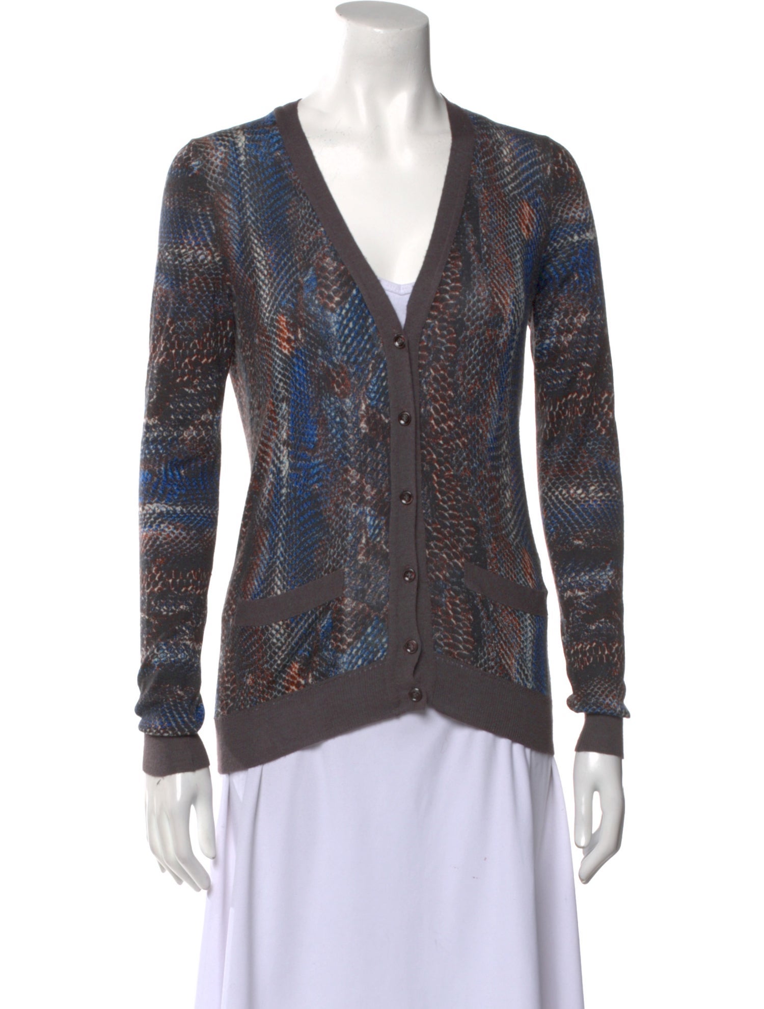 Yves Saint Laurent Cashmere Animal Print Sweater