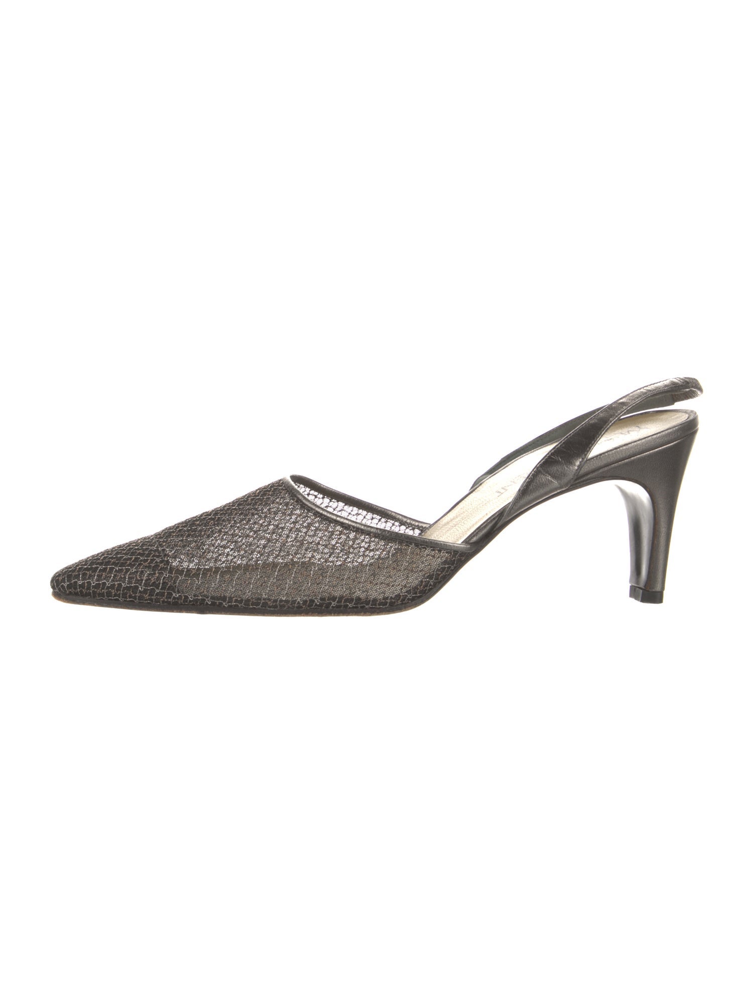 Yves Saint Laurent Mesh Slingback Pumps