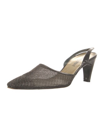 Yves Saint Laurent Mesh Slingback Pumps