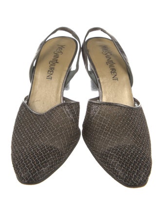 Yves Saint Laurent Mesh Slingback Pumps
