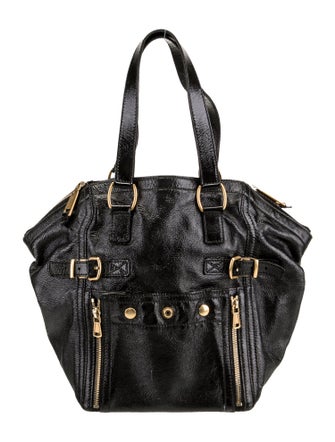 Yves Saint Laurent Rive Gauche Patent Leather Top Handle Bag