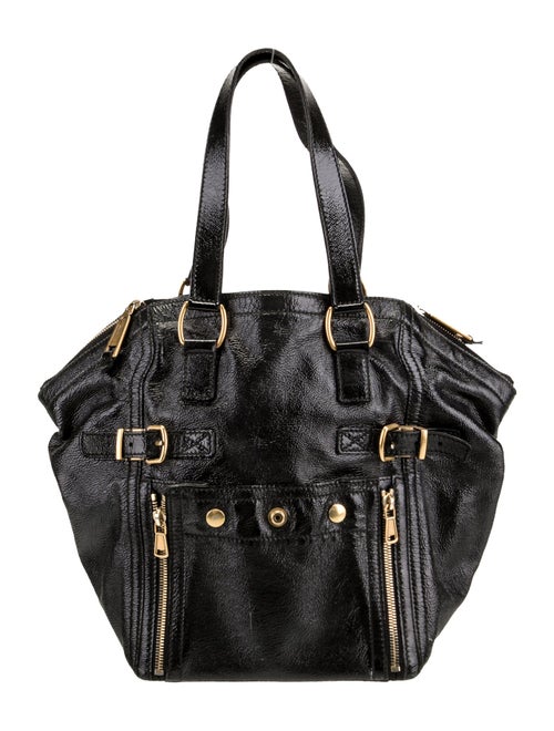 Yves Saint Laurent Rive Gauche Patent Leather Top Handle Bag