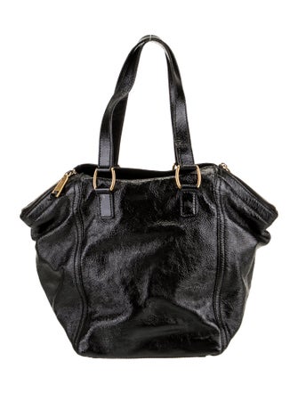 Yves Saint Laurent Rive Gauche Patent Leather Top Handle Bag
