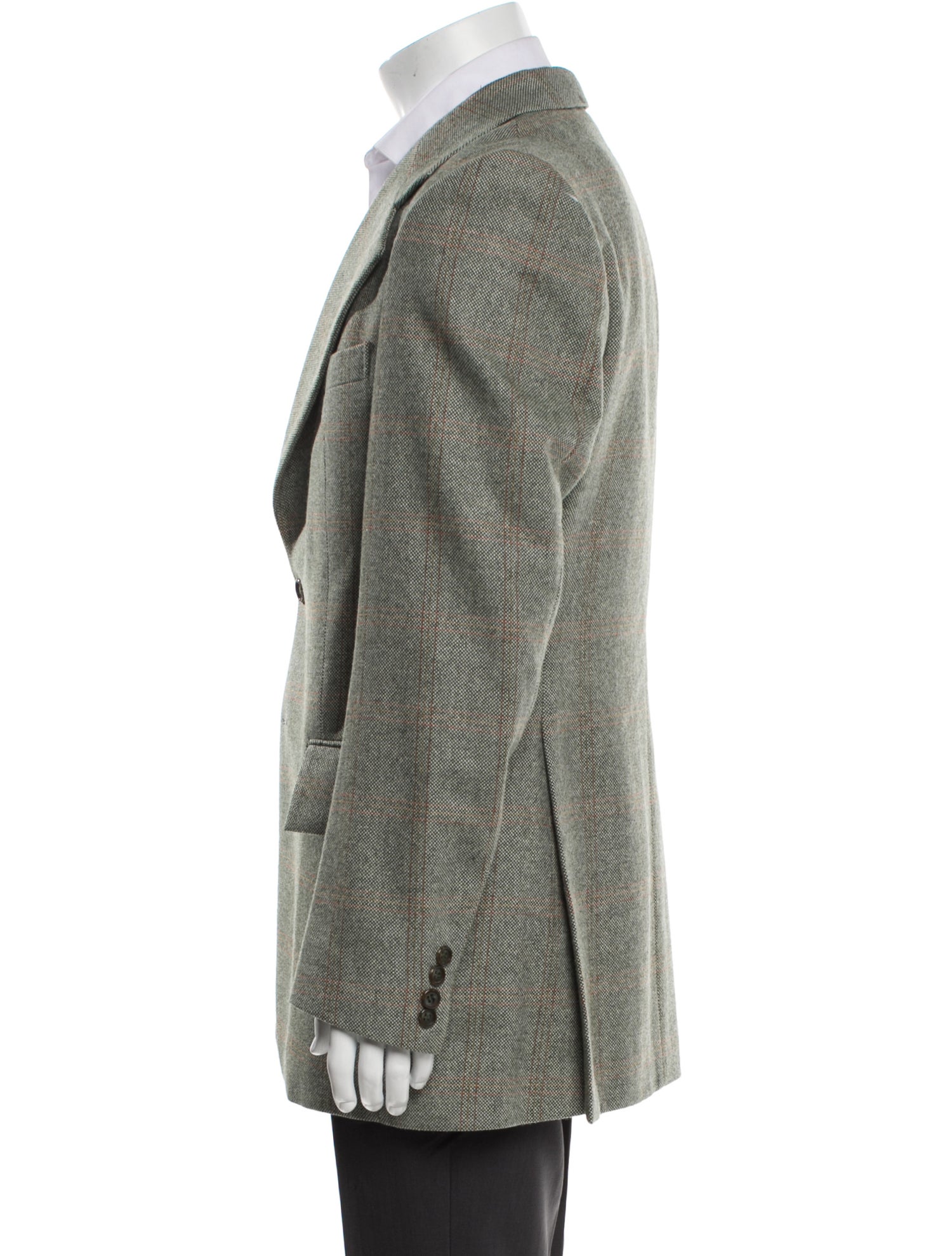 Yves Saint Laurent Plaid Print Blazer