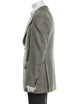 Yves Saint Laurent Plaid Print Blazer