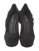 Yves Saint Laurent Suede Fringe Trim Accent Pumps