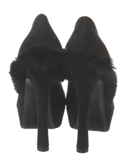 Yves Saint Laurent Suede Fringe Trim Accent Pumps