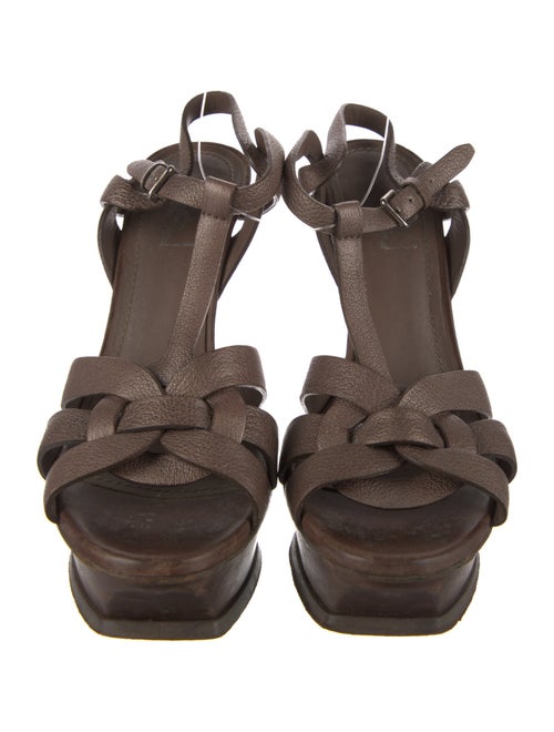 Yves Saint Laurent Leather T-Strap Sandals