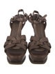 Yves Saint Laurent Leather T-Strap Sandals