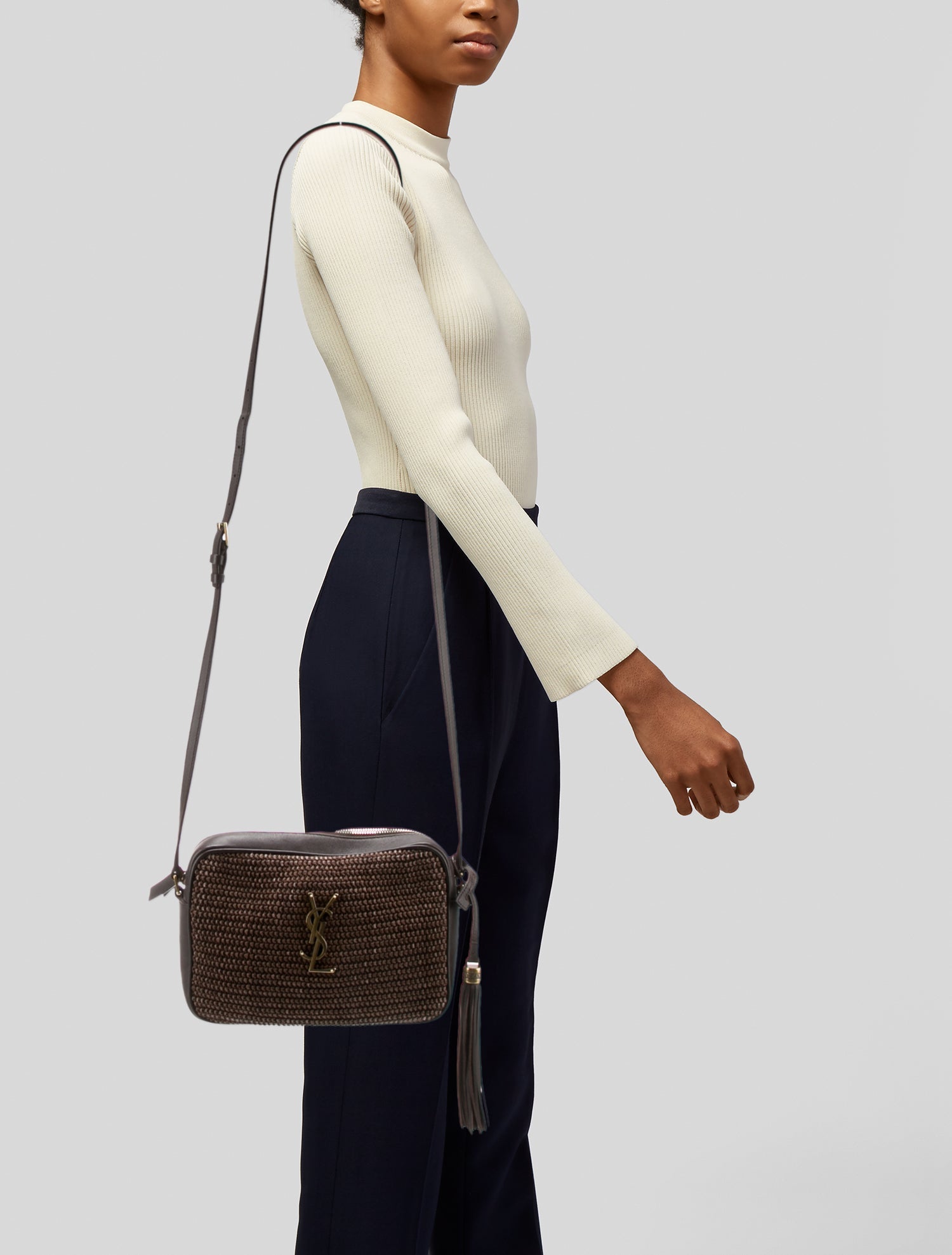 Saint Laurent Raffia Lou Camera